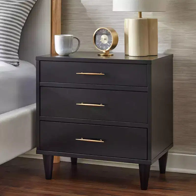 Ana Mid Century Modern 3 Drawer Nightstand