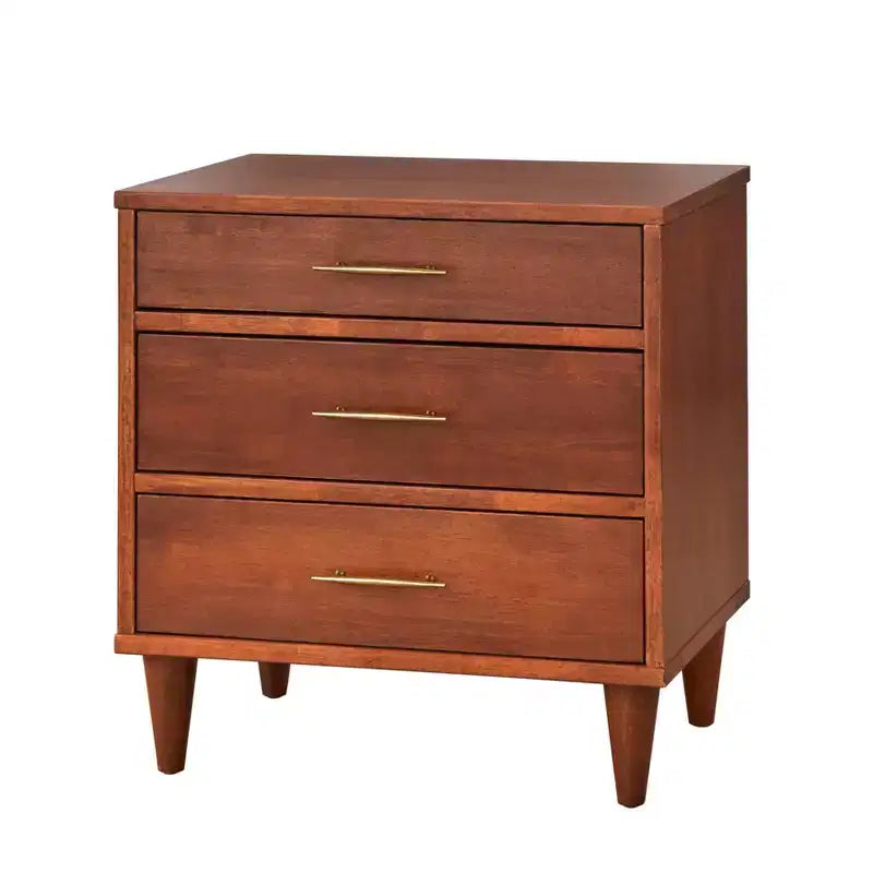 Lifestorey Ana Mid Century Modern 3 Drawer Nightstand