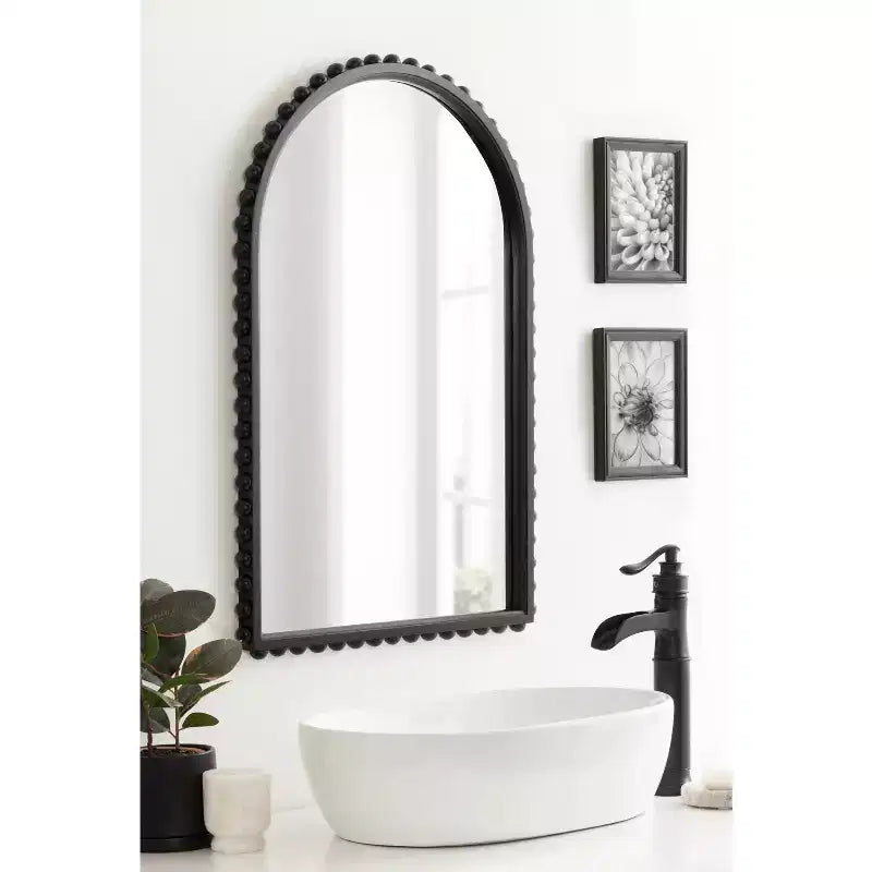 Kate & Laurel All Things Decor 20x30 Beadbrook Arched Wall Mirror