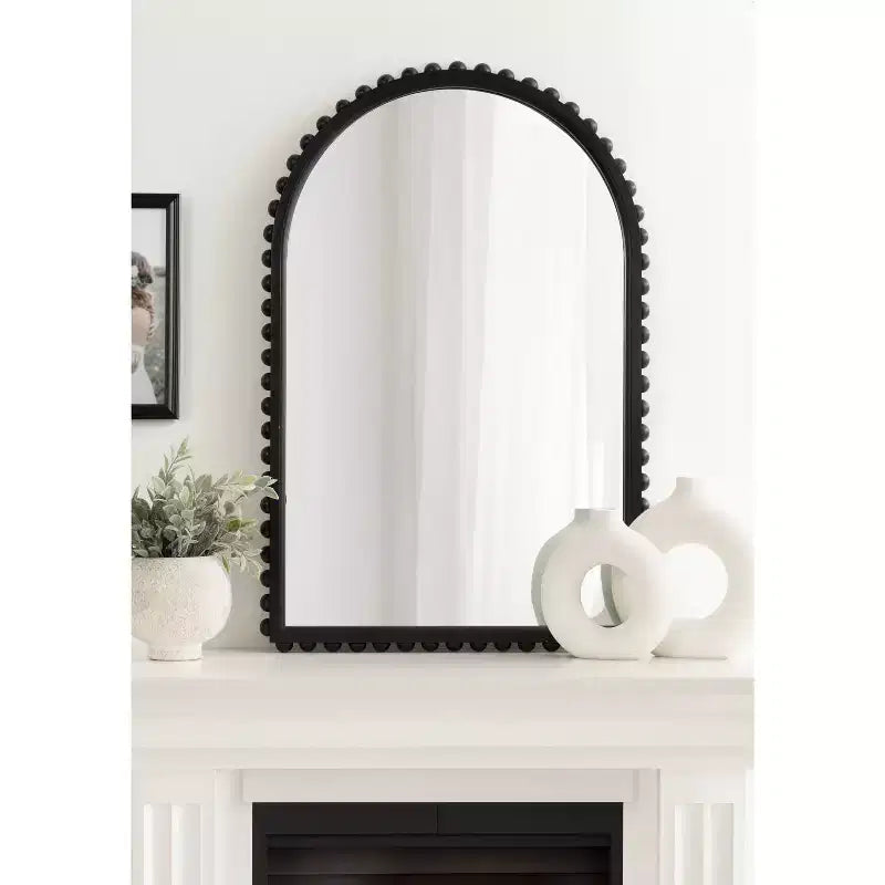 Kate & Laurel All Things Decor 20x30 Beadbrook Arched Wall Mirror