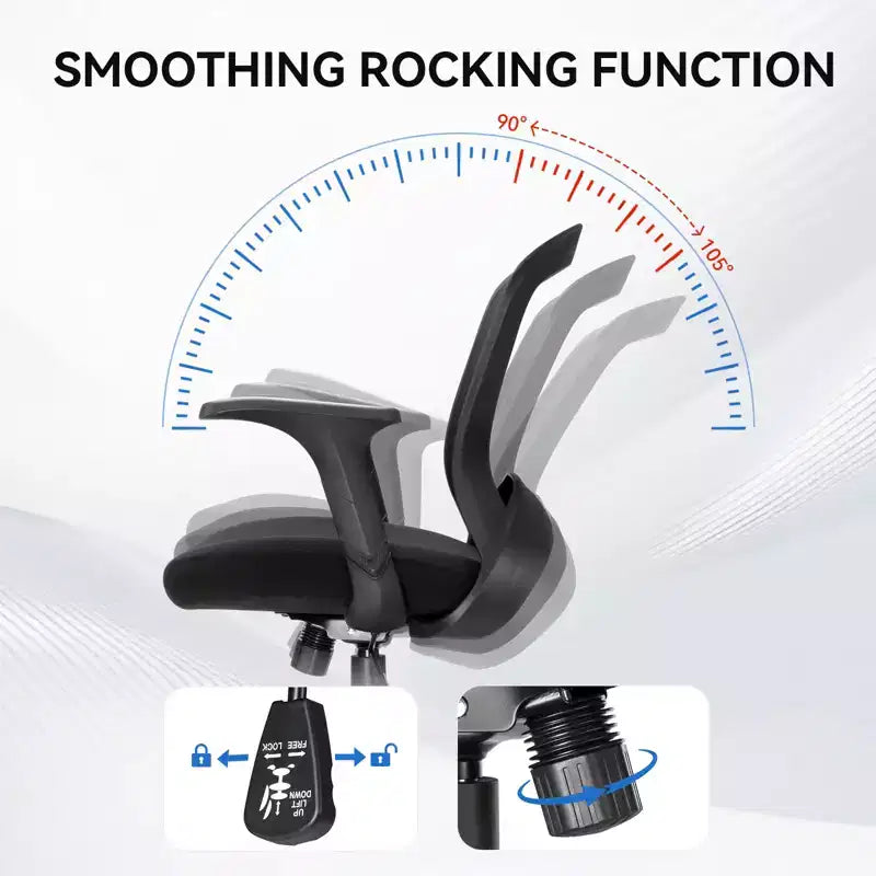 Ergonomic Mesh Office Chair with Lumbar Support 330lb Capacity