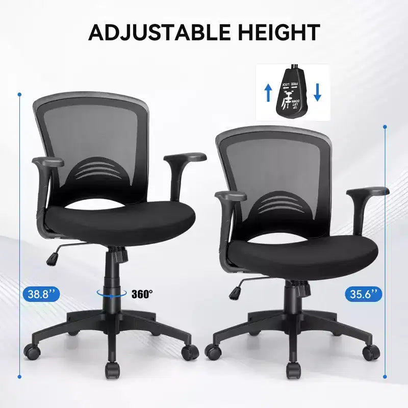 Ergonomic Mesh Office Chair with Lumbar Support 330lb Capacity