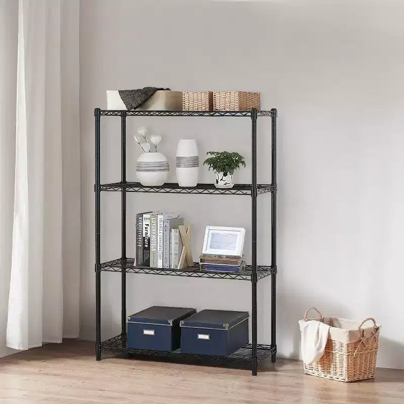 FDW 4 Tier Wire Shelving Unit Heavy Duty Storage Rack Metal Shelf Garage Organizer Wire Rack